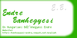 endre banhegyesi business card